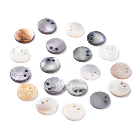 Natural Freshwater Shell Charms BSHE-B003-14-1