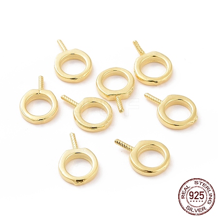 925 Sterling Silver Screw Eye Peg Bails X-STER-D035-42G-1