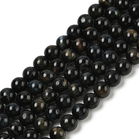 Natural Tiger Eye Beads Strands G-B133-A02-8MM-03-1