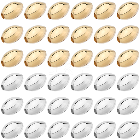 40Pcs 2 Colors Brass Beads KK-BBC0015-12-1
