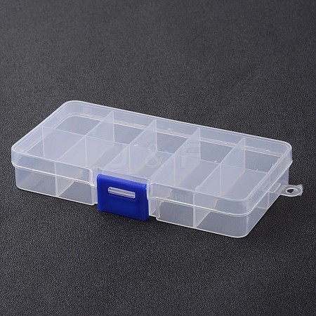 Stationary 10 Compartments Rectangle Plastic Bead Storage Containers CON-M005-01-1