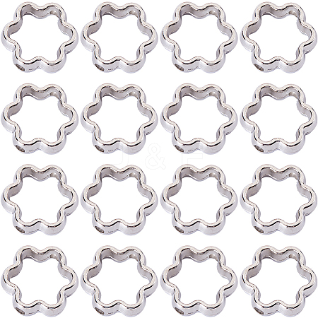 200Pcs CCB Plastic Beads Frames CCB-SC0001-21-1