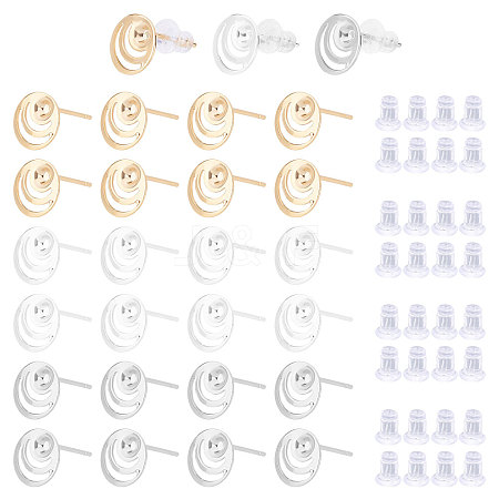 108Pcs 304 Stainless Steel Ear Stud Components STAS-UN0027-70-1