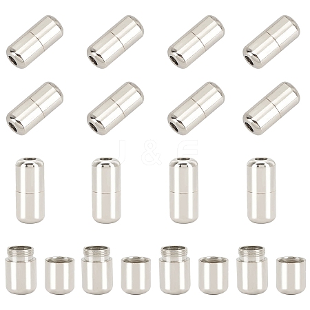 Brass Capsule Lace Lock Buckles KK-PH0001-29P-WH-1