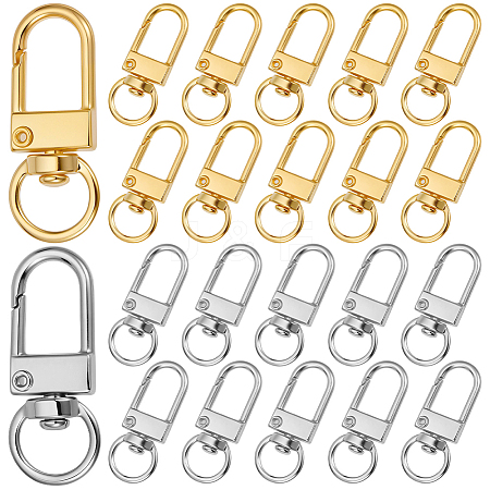 36Pcs 2 Colors Alloy Swivel Clasps PURS-CN0001-11-1
