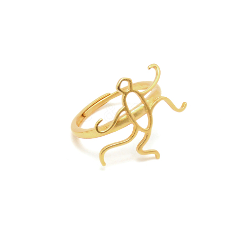 Brass Open Adjustable Rings Base KK-WH0077-04G-1