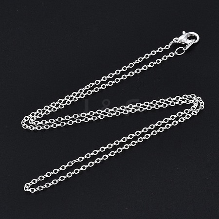 Brass Cable Chain Necklace MAK-S072-18S-1