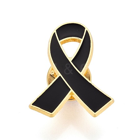 Awareness Ribbon Alloy Enamel Lapel Pins for Backpack Clothes JEWB-N009-03G-1