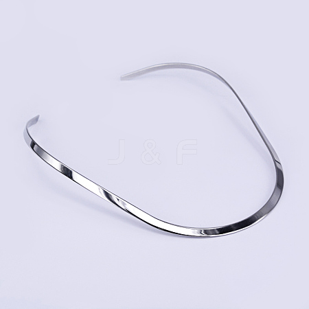 201 Stainless Steel Choker Necklaces X-NJEW-O094-04-1