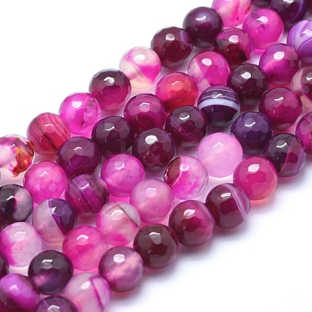 Natural Agate Beads G-J371-09-8mm-1