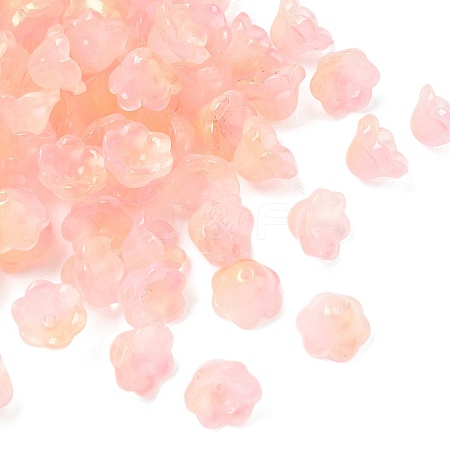 Transparent Glass Beads Caps GLAA-B028-01E-1