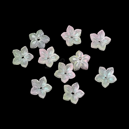 Dyed & Heated Glass Bead Caps GLAA-Z019-02D-1