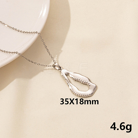 Stainless Steel Shell Pendant Necklaces for Women MD4467-11-1