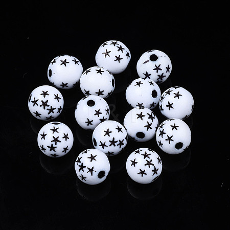 Opaque Acrylic Beads MACR-N012-11-A01-1