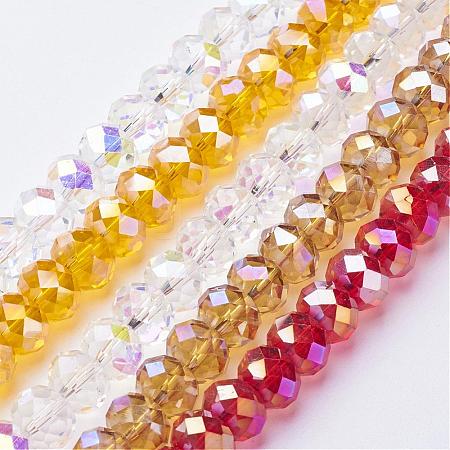 Electroplate Glass Beads Strands GR12MM-AB-1