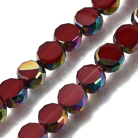 Electroplated Transparent Glass Beads Strands GL-CBA98F0-06B-04-1