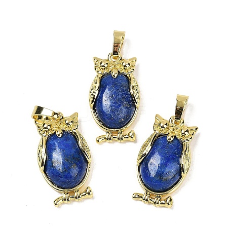 Dyed Natural Lapis Lazuli Pendant KK-F887-02G-05-1