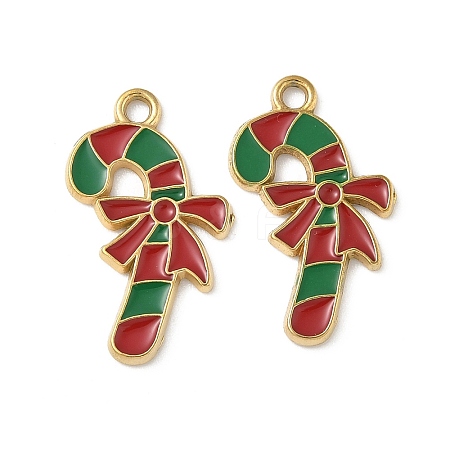 304 Stainless Steel Enamel Pendants STAS-L300-012G-27-1