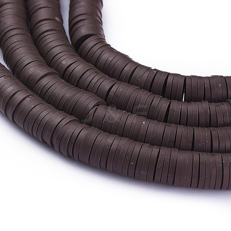 Flat Round Handmade Polymer Clay Beads LS-CLAY-R067-8.0mm-38-1