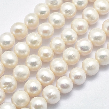 Natural Cultured Freshwater Pearl Beads Strands PEAR-F007-02-01-1