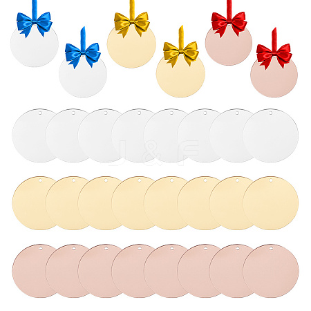 30Pcs 3 Colors Acrylic Mirror Pendants FIND-GA0003-15-1
