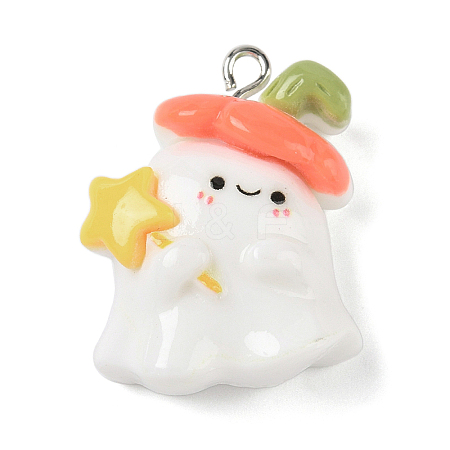 Halloween Theme Resin Pendants RESI-Z040-04P-01-1