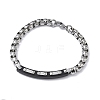 201/304 Stainless Steel Box Chain Bracelets for Unisex BJEW-F522-03EB-4