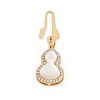 Gourd Brass Micro Pave Clear Cubic Zirconia Box Clasps KK-U051-01G-05-3