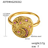 304 Stainless Steel & Cubic Zirconia Finger Rings for Women FS-WG99359-02-2