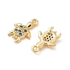 Brass Micro Pave Cubic Zirconia Charms X1-KK-C099-01K-G-2