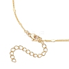 Brass Heart & Round Beaded Link Chain Anklets for Women AJEW-AN00714-5