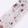 Natural Dendritic Agate Beads Strands G-J376-07-8mm-1