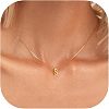 304 Stainless Steel Initial Pendant with Brass Box Chain Necklaces for Women FS-WG8229D-19-1