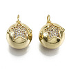 Brass Micro Pave Cubic Zirconia Pendants ZIRC-S067-107A-NF-1