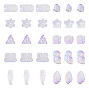 64Pcs Gradient Color Transparent Glass Beads GLAA-TA0003-48G-1