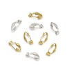 Brass Clip-on Earring Converters Findings KK-TA0007-21-3