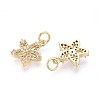 Brass Micro Pave Cubic Zirconia Pendants KK-T071-97G-2