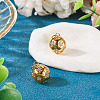 2Pcs 304 Stainless Steel Micro Pave Cubic Zirconia Pendants STAS-TA0003-08-5