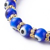 Handmade Evil Eye Lampwork Beaded Stretch Bracelets BJEW-JB06463-01-2