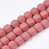 Spray Painted Non-magnetic Synthetic Hematite Beads Strands G-T116-11-12-1