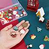 40Pcs 10 Styles Christmas Theme Opaque Resin Cabochons CRES-SC0002-56-5