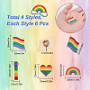 SUNNYCLUE 24Pcs 4 Style Pride Enamel Pins JEWB-SC0001-14-3