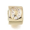Brass Micro Pave Clear Cubic Zirconia Beads CU-CBAA19F-01G-A-1