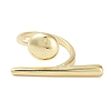 Rack Plating Brass Open Cuff Rings RJEW-M172-04G-2