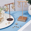3Pairs 3 Styles Brass Cubic Zirconia Stud Earring Findings EJEW-DR0001-01-4