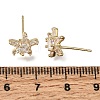 Brass Pave Cubic Zirconia Stud Earring Findings CU-CBAE189-04G-3
