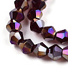 Transparent Electroplate Glass Beads Strands EGLA-A039-T4mm-B30-3