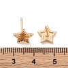 Brass Stud Earrings EJEW-D288-09G-3