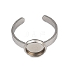 304 Stainless Steel Cuff Ring Components STAS-D372-07P-02-2
