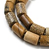 Natural Picture Jasper Beads Strands G-Q1008-A11-3